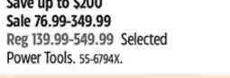 Canadian Tire Power Tools offer