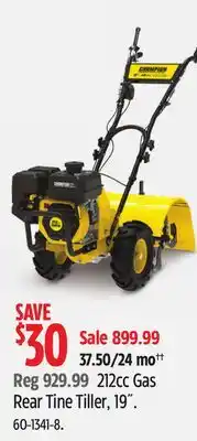 Canadian Tire CHAMPION 212cc Gas Rear Tine Tiller offer