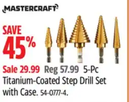 Canadian Tire 5-Pc Titanium-Coated Step Drill Set with Case offer