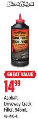 Canadian Tire Black Knight Asphalt Driveway Crack Filler offer