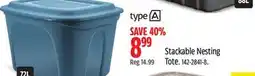 Canadian Tire Stackable Nesting Tote offer