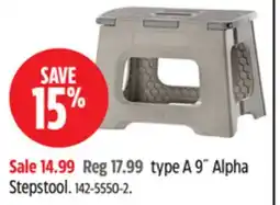 Canadian Tire type A 9˝ Alpha Stepstool offer