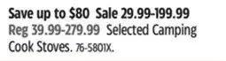 Canadian Tire Woods Selected Camping Cook Stoves offer
