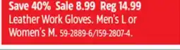 Canadian Tire Leather Work Gloves offer