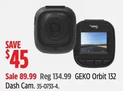 Canadian Tire MyGEKOgear GEKO Orbit 132 Dash Cam offer