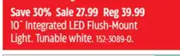 Canadian Tire 10˝ Integrated LED Flush-Mount Light offer