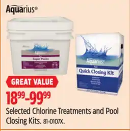Canadian Tire Selected Chlorine Treatments and Pool Closing Kits offer