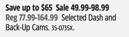 Canadian Tire Selected Dash and Back-Up Cams offer