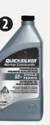 Canadian Tire Quicksilver 2-Cycle Premium Plus Outboard Oil, 1L offer