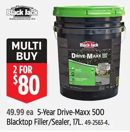 Canadian Tire Black Jack 5-Year Drive-Maxx 500 Blacktop Filler/Sealer offer