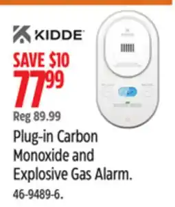 Canadian Tire Plug-in Carbon Monoxide and Explosive Gas Alarm offer