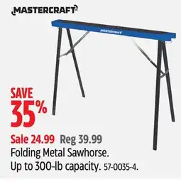 Canadian Tire Folding Metal Sawhorse.Up to 300-lb capacity offer