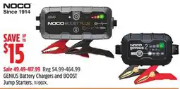 Canadian Tire NOCO GENIUS Battery Chargers and BOOST Jump Starters offer