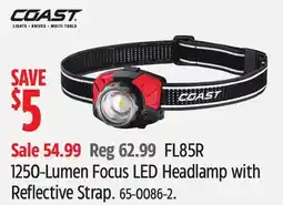 Canadian Tire FL85R 1250-Lumen Focus LED Headlamp with Reflective Strap offer