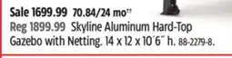 Canadian Tire Skyline Aluminum Hard-Top Gazebo with Netting offer