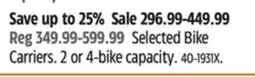 Canadian Tire Selected Bike Carriers offer