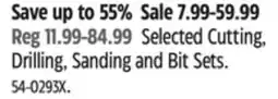 Canadian Tire Selected Cutting, Drilling, Sanding and Bit Sets offer
