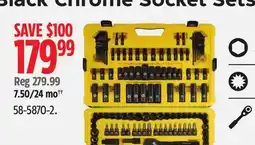 Canadian Tire Black Chrome Socket Sets offer