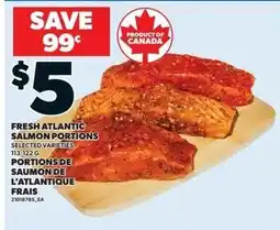 Independent Grocer Fresh Atlantic Salmon Portions offer
