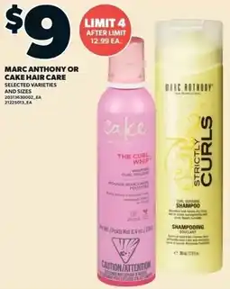 Loblaws Marc Anthony or Cake hair care offer