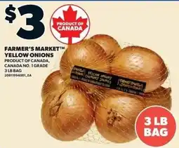 Independent Grocer Farmer's Market yellow onions offer