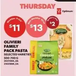 Independent Grocer Olivieri family pack pasta offer