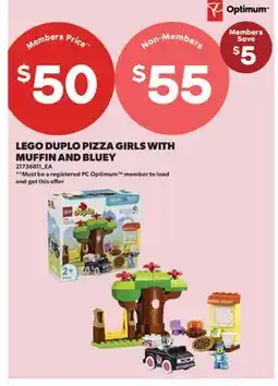 Real Canadian Superstore LEGO DUPLO PIZZA GIRLS WITH MUFFIN AND BLUEY offer