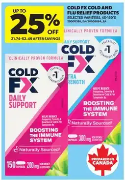 Real Canadian Superstore COLD FX COLD AND FLU RELIEF PRODUCTS, 45-150'S offer