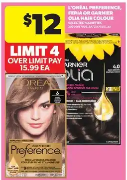 Real Canadian Superstore L'ORÉAL PREFERENCE, FERIA OR GARNIER OLIA HAIR COLOUR offer