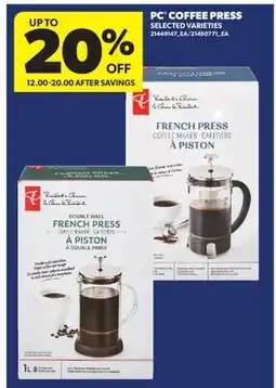 Real Canadian Superstore PC COFFEE PRESS offer