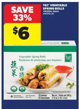 Real Canadian Superstore T&T VEGETABLE SPRING ROLLS offer