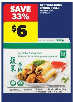 Real Canadian Superstore T&T VEGETABLE SPRING ROLLS offer