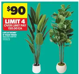 Real Canadian Superstore LIFE AT HOME 6' FAUX TREES offer