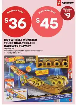 Real Canadian Superstore HOT WHEELS MONSTER TRUCK DUAL TERRAIN RACEWAY PLAYSET offer