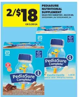 Real Canadian Superstore PEDIASURE NUTRITIONAL SUPPLEMENT offer