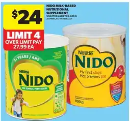 Real Canadian Superstore NIDO MILK-BASED NUTRITIONAL SUPPLEMENT offer