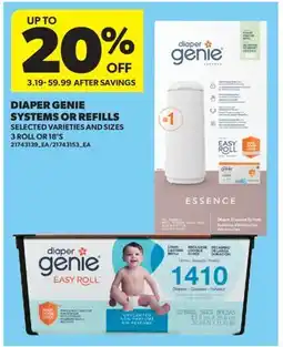 Real Canadian Superstore DIAPER GENIE SYSTEMS OR REFILLS, 3 ROLL OR 18'S offer
