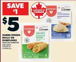 Loblaws Summi spring rolls or dumplings offer