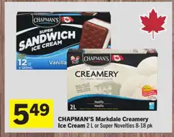 Foodland CHAPMAN'S Markdale Creamery Ice Cream offer