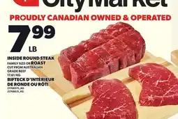 Independent City Market INSIDE ROUND STEAK OR ROAST offer