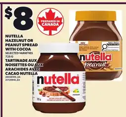 Independent City Market NUTELLA HAZELNUT OR PEANUT SPREAD WITH COCOA offer