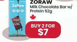 Healthy Planet ZORAW Milk Chocolate Bar w/ Protein offer