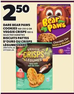Independent City Market DARE BEAR PAWS COOKIES, 168-210 G OR VEGGIE CRISPS, 100 G offer
