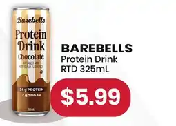 Healthy Planet BAREBELLS Protein Drink RTD offer
