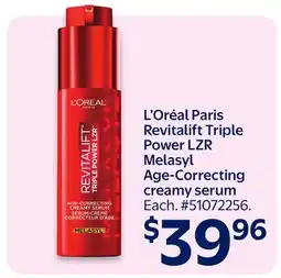 Walmart L'Oréal Paris Revitalift Triple Power LZR Melasyl Age-Correcting creamy serum offer