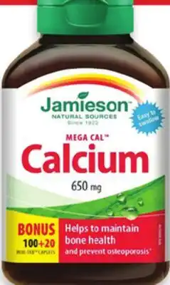 Walmart Jamieson calcium 120s or zinc 100s offer