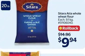 Walmart Sitara Atta whole wheat flour offer