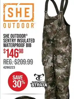 Cabela's SHE OUTDOOR SENTRY INSULATED WATERPROOF BIB offer