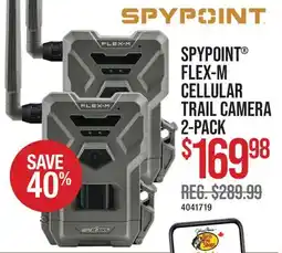 Cabela's SPYPOINT FLEX-M CELLULAR TRAIL CAMERA 2-PACK offer