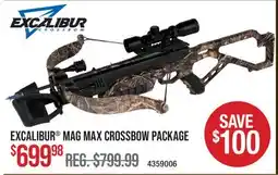 Cabela's EXCALIBUR MAG MAX CROSSBOW PACKAGE offer